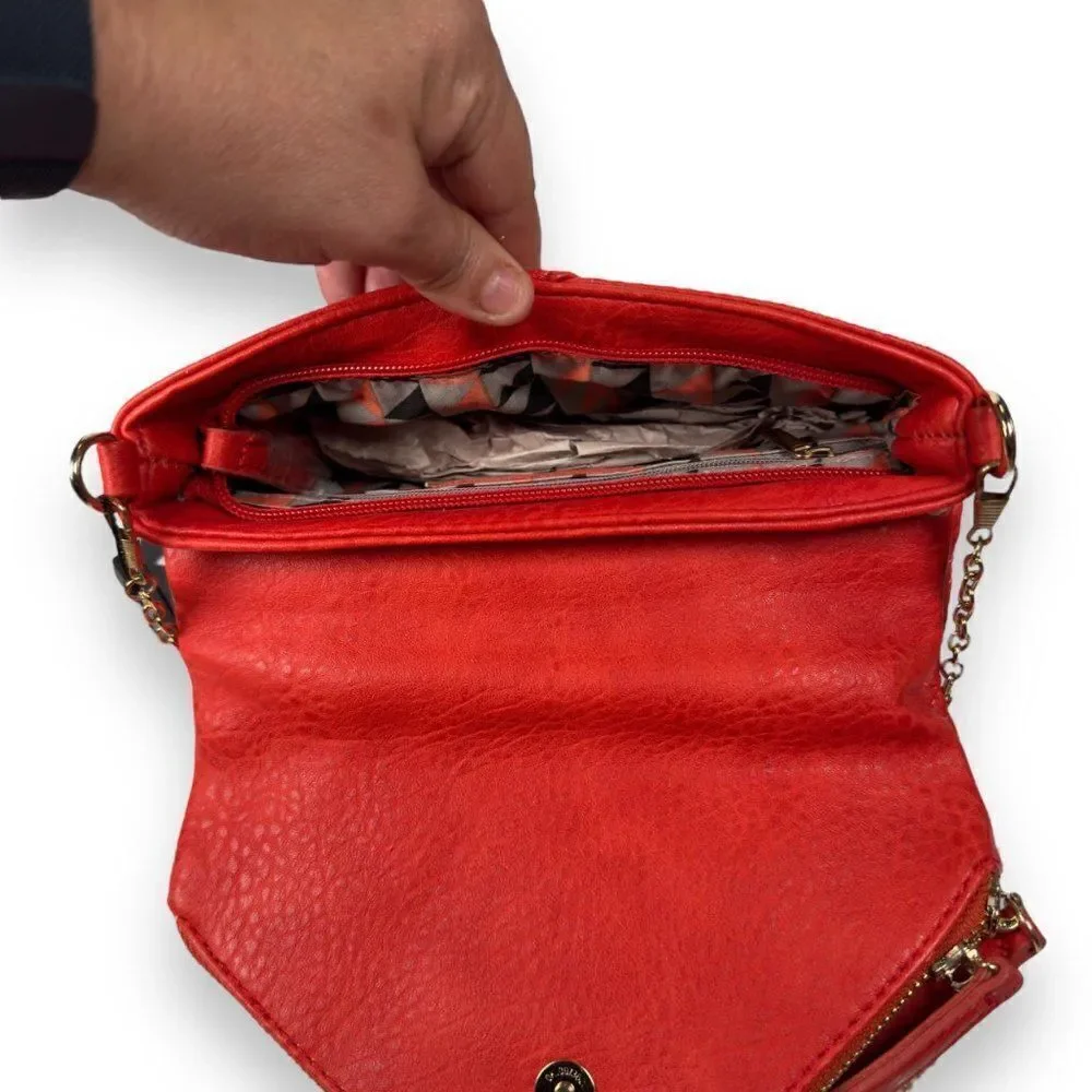 Street Level Quilted Vegan Faux‎ Leather Crossbody Bag 